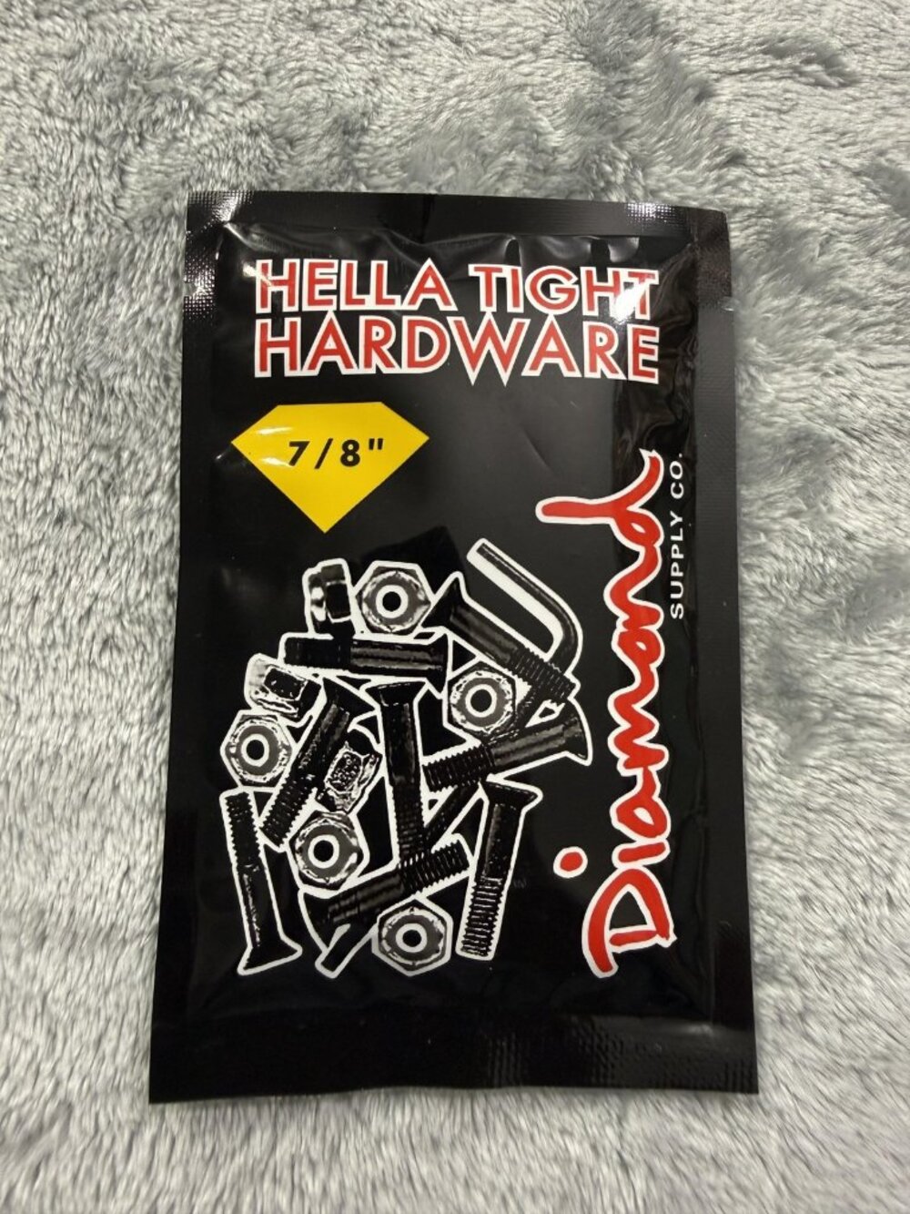 New Diamond Supply Co Hella Tight 7/8 Skateboard Hardware Black Silver Set